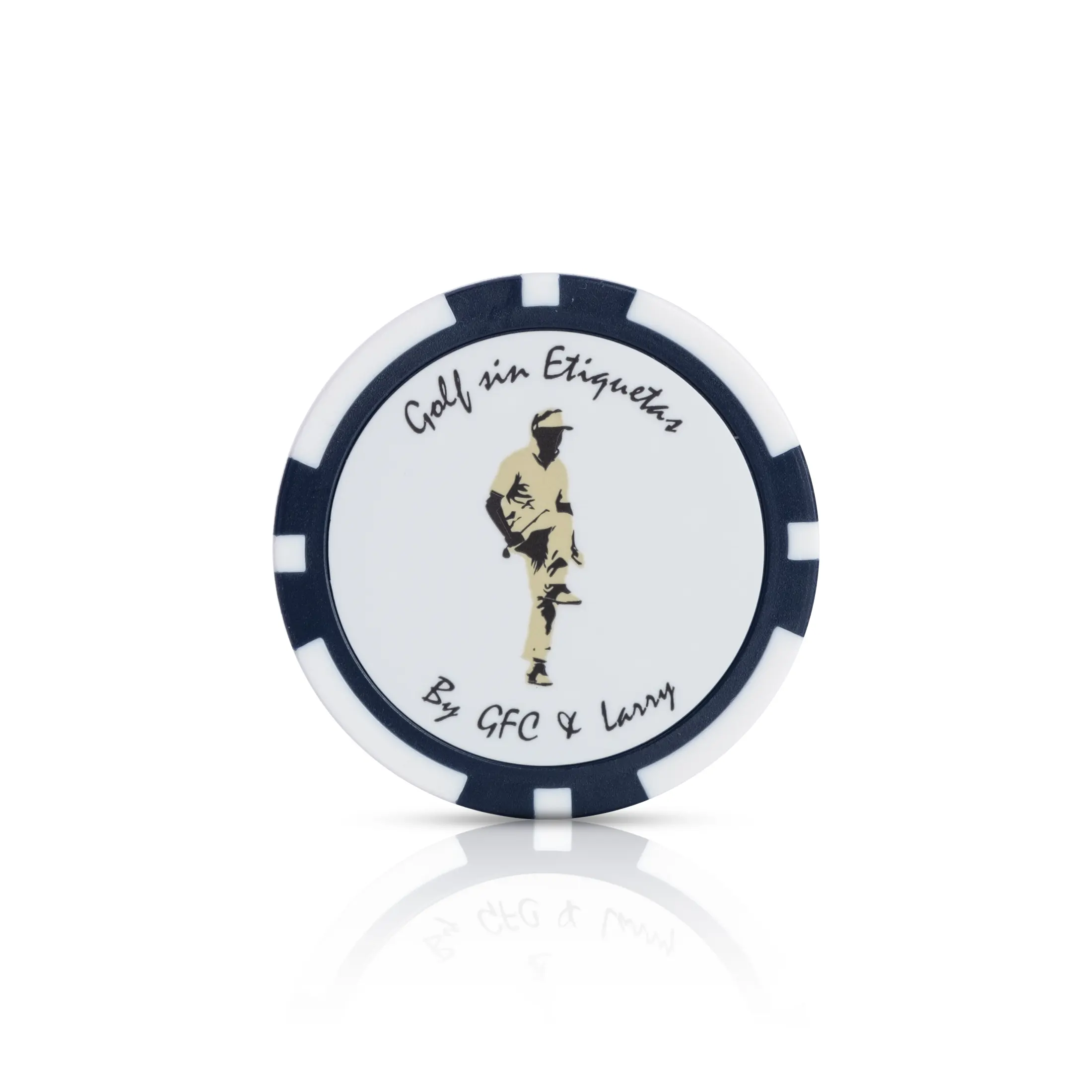 Marcador GSE Poker Chip PRG - Navy & White