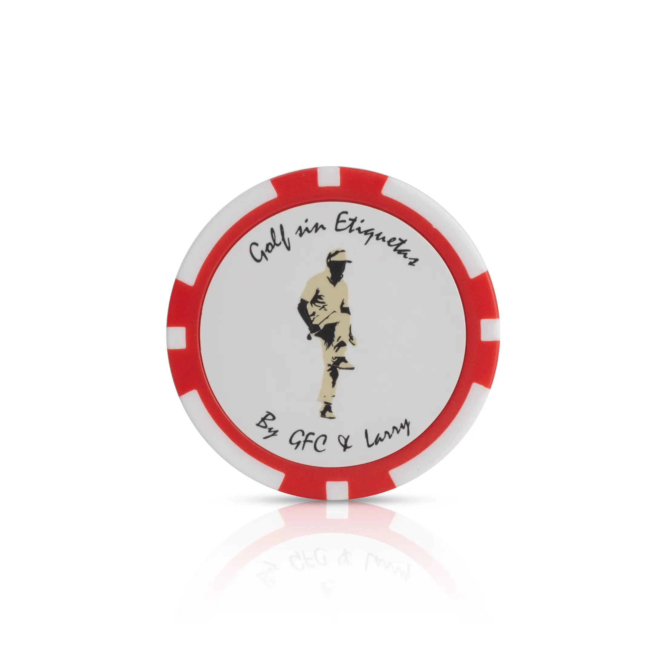 Marcador GSE Poker Chip PRG - Red & White